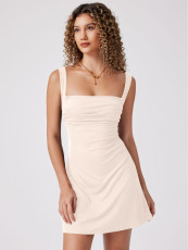 Sexy Solid Color Sleeveless Sling Mini Dress GYSQ-CDDL1310