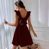 Fashion Solid Color Sleeveless Mini Dress GYSQ-CDBL3030