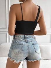 Sexy Solid Color Hollow Out Vest GYSQ-CVDG0620