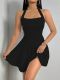 Solid Color Halter Backless Mini Dress GYSQ-CDEA0530