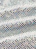 Solid Color V Neck Sequin Split Maxi Dress SFY-2506