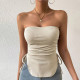 Solid Color Drawstring Wrap Chest Vest GYSQ-CVEA2480
