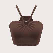 Solid Color Sling Short Vest Tops  GYSQ-CVDH0320