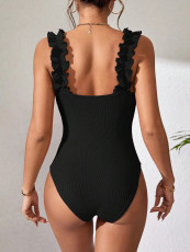 Sexy Knits Solid Color Sleeveless Bodysuit GYSQ-CODF0270