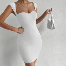 Sleeveless Solid Color Knits Mini Dress GYSQ-CDCJ1010