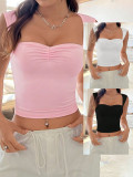 Solid Color Sleeveless Backless Vest GYSQ-CVDL2780