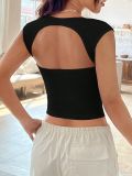 Solid Color Sleeveless Backless Vest GYSQ-CVDL2780