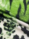 Plus Size Print V Neck Maxi Dress GAWE-6406