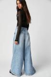 Fashion Washed Loose Wide Leg Jeans XCFF-6816