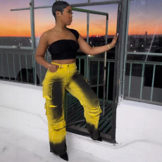 Tie Dye High Waist Jean GAKF-41114