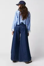 Fashion Washed Loose Wide Leg Jeans XCFF-6816