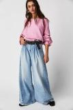 Fashion Washed Loose Wide Leg Jeans XCFF-6816