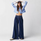 Fashion Washed Loose Wide Leg Jeans XCFF-6816