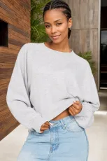 Long Sleeve Drawstring Backless Loose Top GWDS-240788