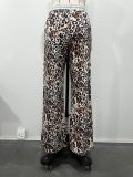 Leopard Print Patchwork Loose Sweatpant OD-8719