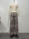 Leopard Print Patchwork Loose Sweatpant OD-8719