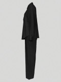 Solid Color Single Breasted Shirt Loose Suit MIL-059