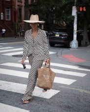 Stripe Lapel Long Sleeve Shirts Pants 2 Piece Set MIL-082