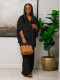 Solid Color Single Breasted Shirt Loose Suit MIL-059