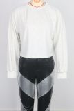 Long Sleeve Drawstring Backless Loose Top GWDS-240788