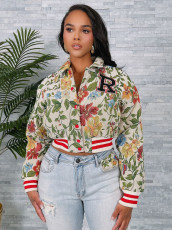 Fashion Print Long Sleeve Short Jackets ZSD-0722