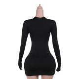 Sexy Long Sleeve Bandage Dress Two Ways To Wear FL-JY24481DGO