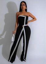 Sleeveless Wrap Chest Slim Jumpsuit GDIM-2433