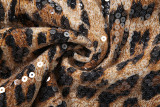 Leopard Print Sequin Mini Short DLSF-K24P56756