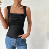 Sleeveless Knits Sexy Solid Tank Tops GYSQ-CVDE3020