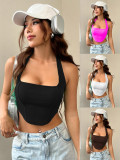 Sexy Halterneck Irregular Tank Tops GYSQ-CVEB2080