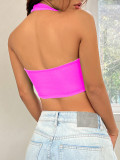 Sexy Halterneck Irregular Tank Tops GYSQ-CVEB2080