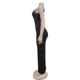 Hot Diamond U Neck Sleeveless Bodycon Dress BY-7117