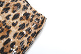Leopard Print Sequin Mini Short DLSF-K24P56756