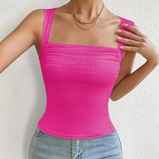 Sleeveless Knits Sexy Solid Tank Tops GYSQ-CVDE3020