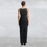 Hot Diamond U Neck Sleeveless Bodycon Dress BY-7117