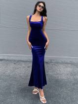 Sexy Backless Sleeveless Fishtail Dress GYSQ-CDDG1420