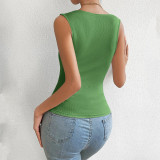 Sleeveless Knits Sexy Solid Tank Tops GYSQ-CVDE3020