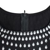 Hot Diamond U Neck Sleeveless Bodycon Dress BY-7117