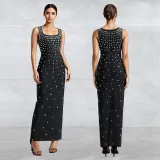 Hot Diamond U Neck Sleeveless Bodycon Dress BY-7117