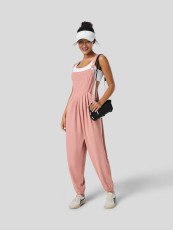 Solid Color Loose Back Pants Jumpsuit GYSQ-KJEC1430