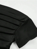 Slash Shoulder Short Sleeve Skinny Tops GYSQ-CTEA0340