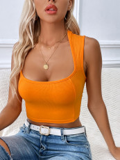 Sleeveless Solid Color Tank Tops GYSQ-CVDE1830