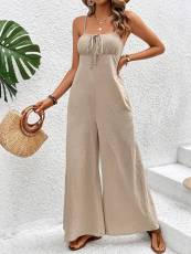 Backless Sexy Lace-up Loose Jumpsuit GYSQ-XJEC2820