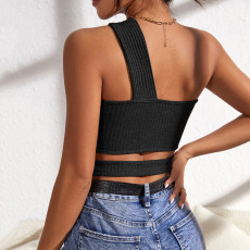 Hollow Out Knit Wrap Top GYSQ-CVCB2650