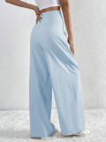 Solid Color Pleated Loose Wide Leg Pants GYSQ-ZPDH0430
