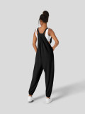 Solid Color Loose Back Pants Jumpsuit GYSQ-KJEC1430