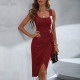 Sleeveless Square Neck Irregular Dress GYSQ-CDCC2020
