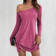 Loose Solid Logn Sleeve Casual Dress GYSQ-CDCJ3120