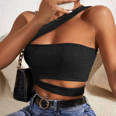 Hollow Out Knit Wrap Top GYSQ-CVCB2650