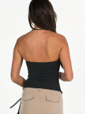 Drawstring Split Irregular Tank Top GYSQ-KCEC1280